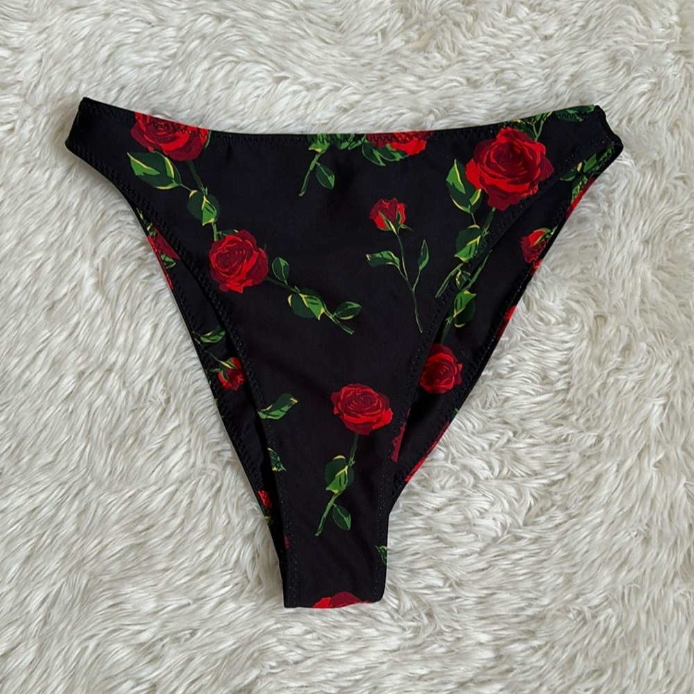 Skin by SAME Roses High-Cut Swim Bottom